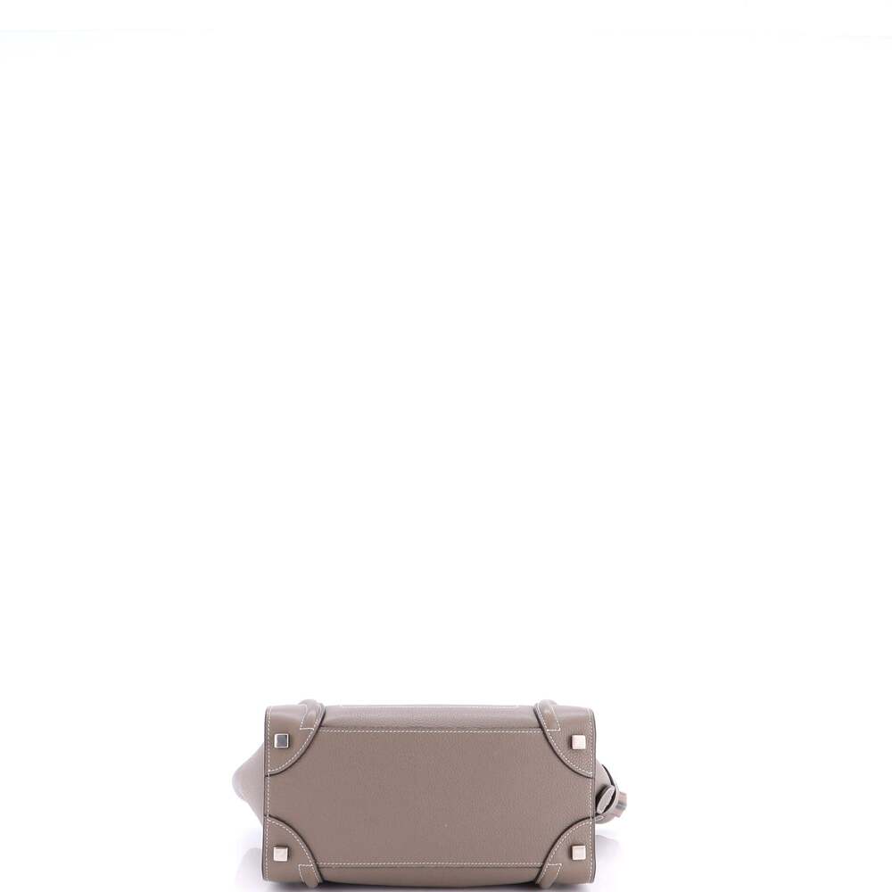 Celine Luggage Bag Grainy Leather Micro #268797C10B - Picture 4 of 7